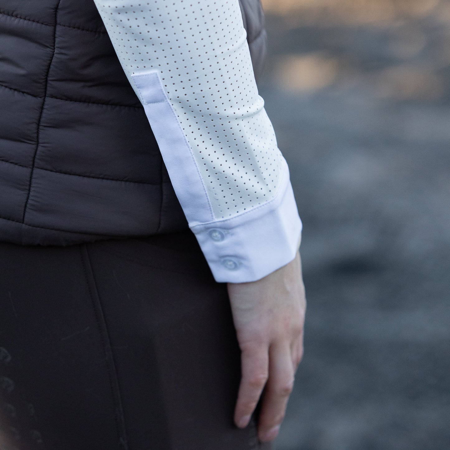 Diamond Precision Show Shirt - Long Sleeve - Cream