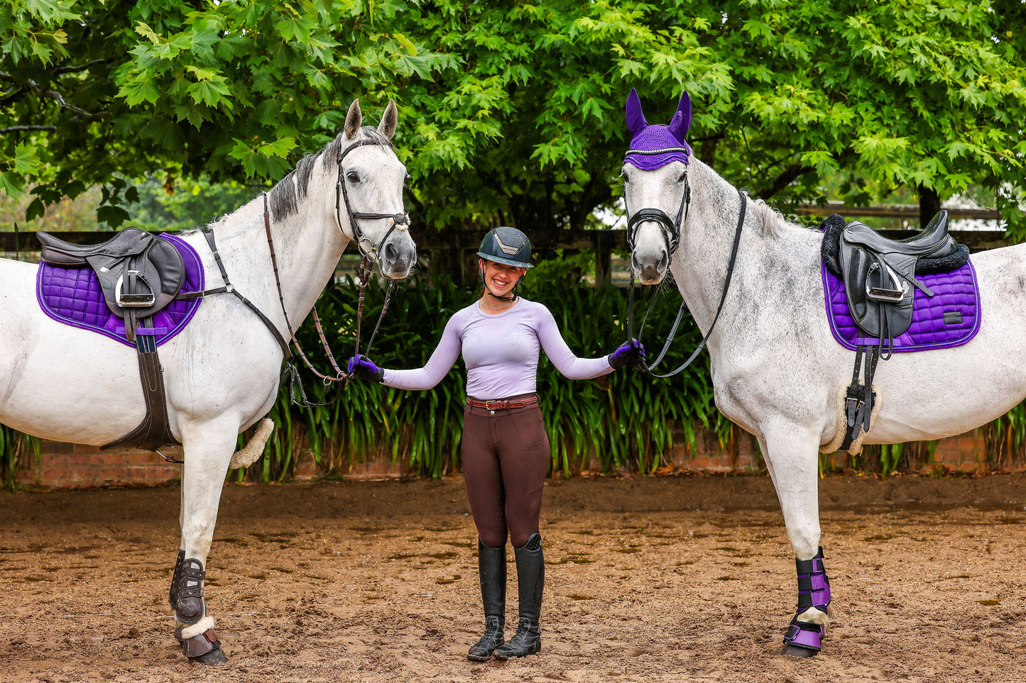 Royal Purple Crystal Deluxe Saddle Pad