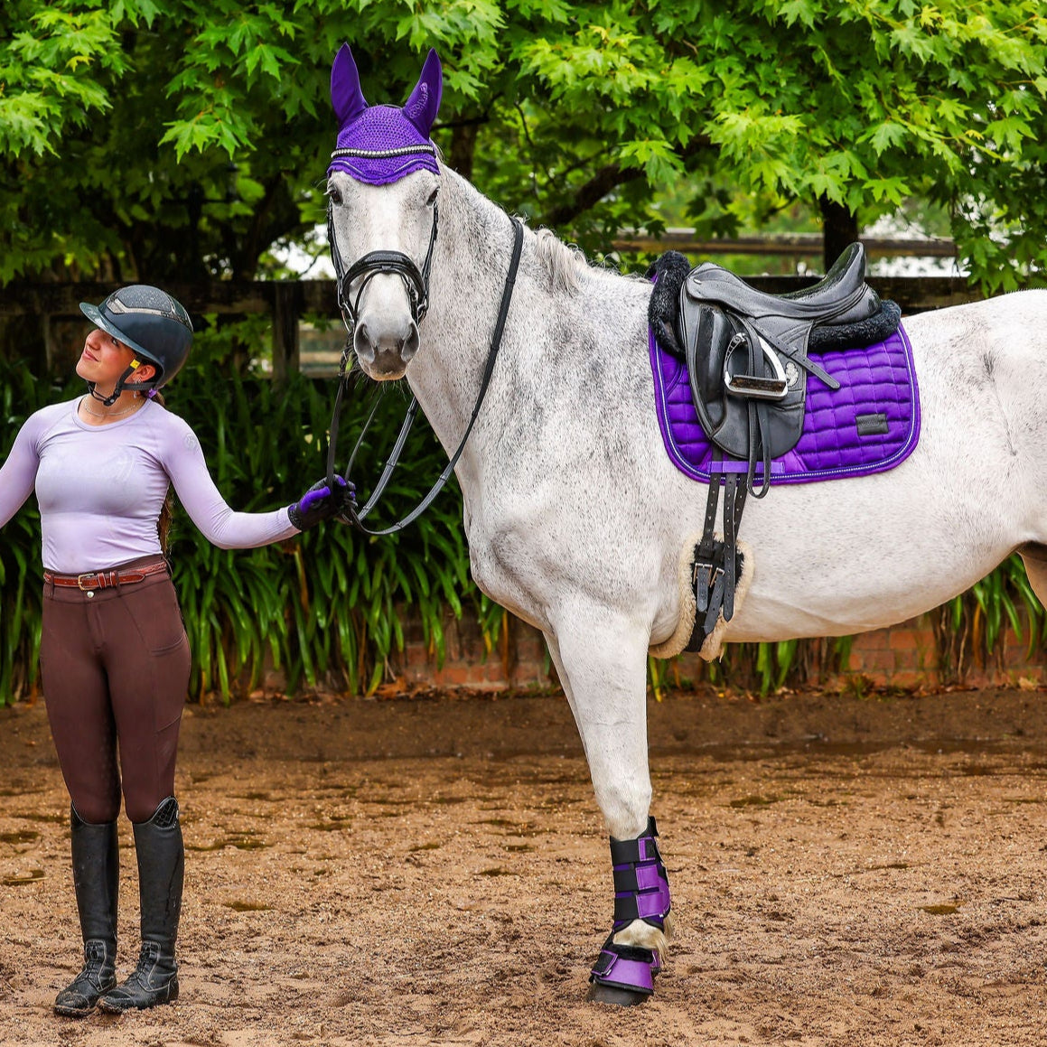 Royal Purple Bell Boots