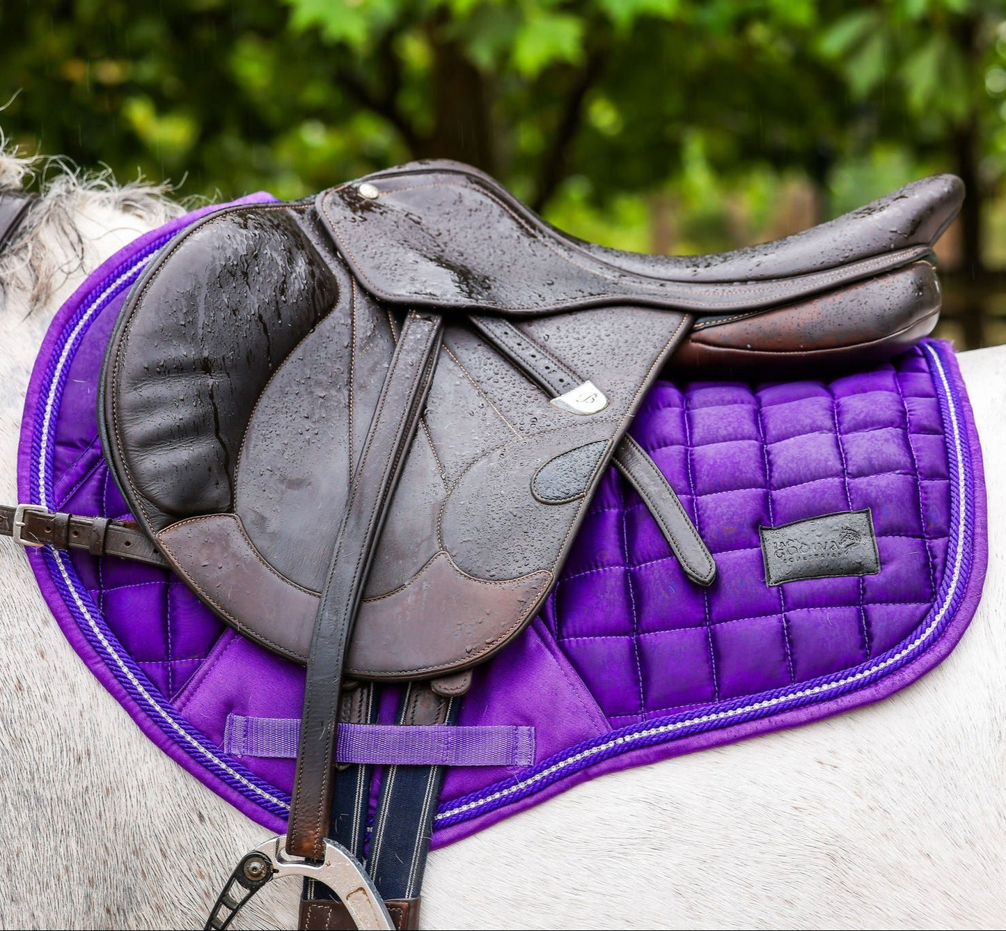 Royal Purple Crystal Deluxe Saddle Pad