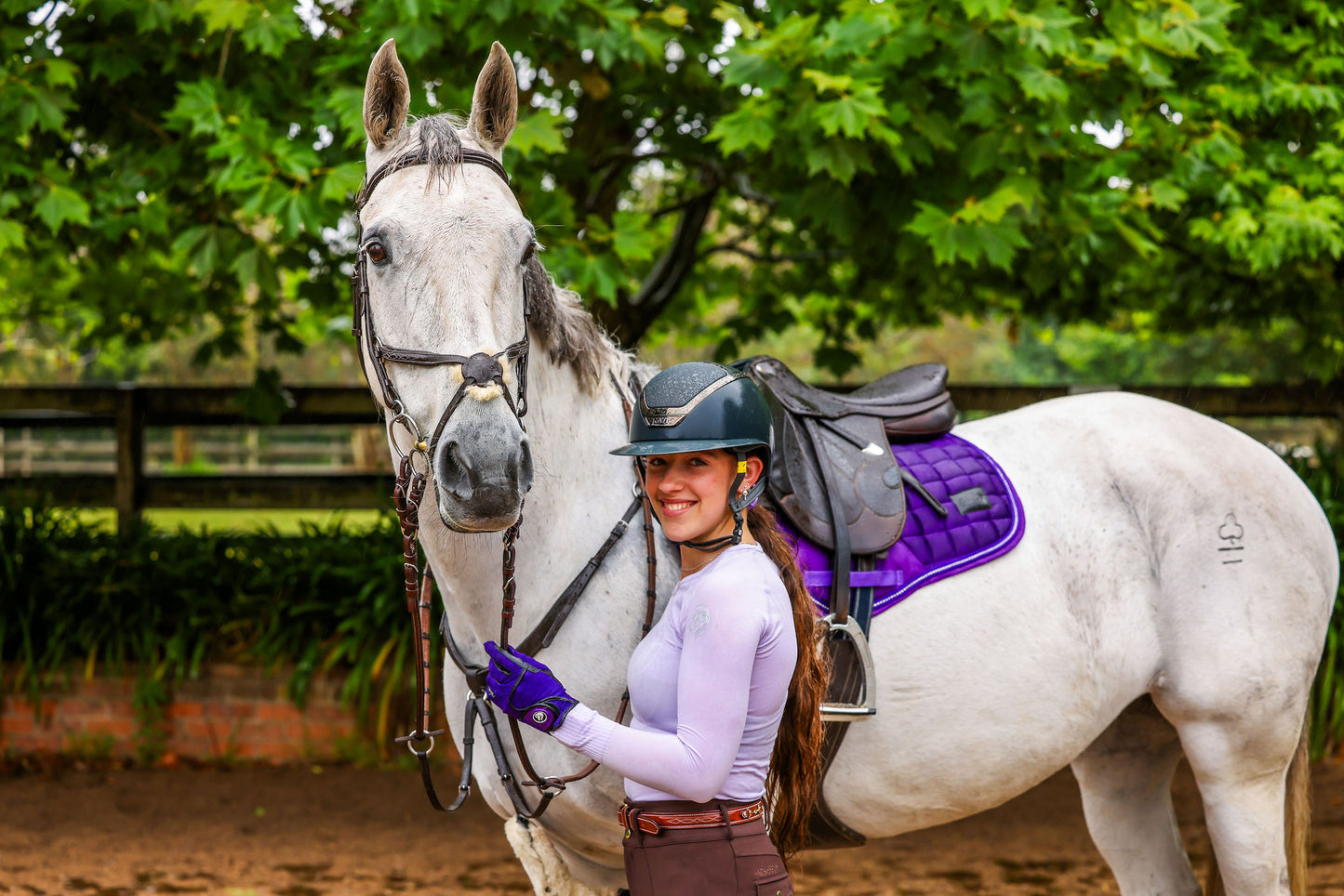 Royal Purple Crystal Deluxe Saddle Pad