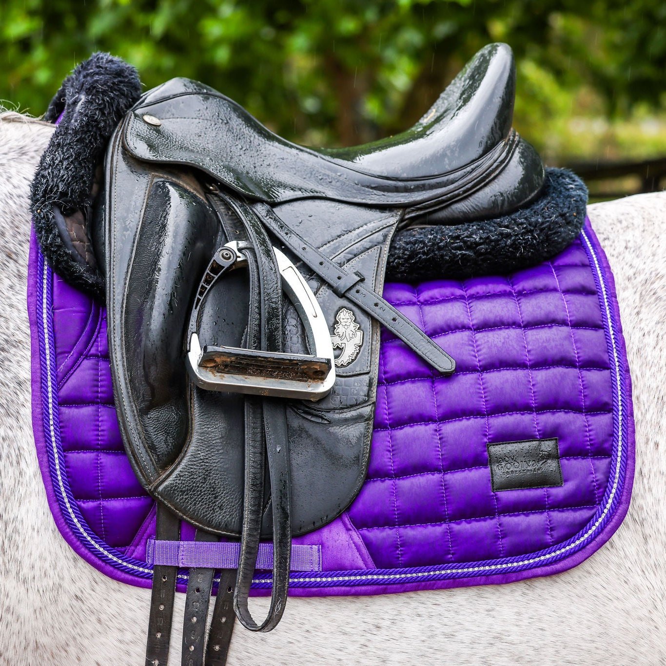 Royal Purple Crystal Deluxe Saddle Pad