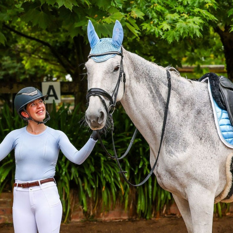 Icy Blue Crystal Deluxe Saddle Pad