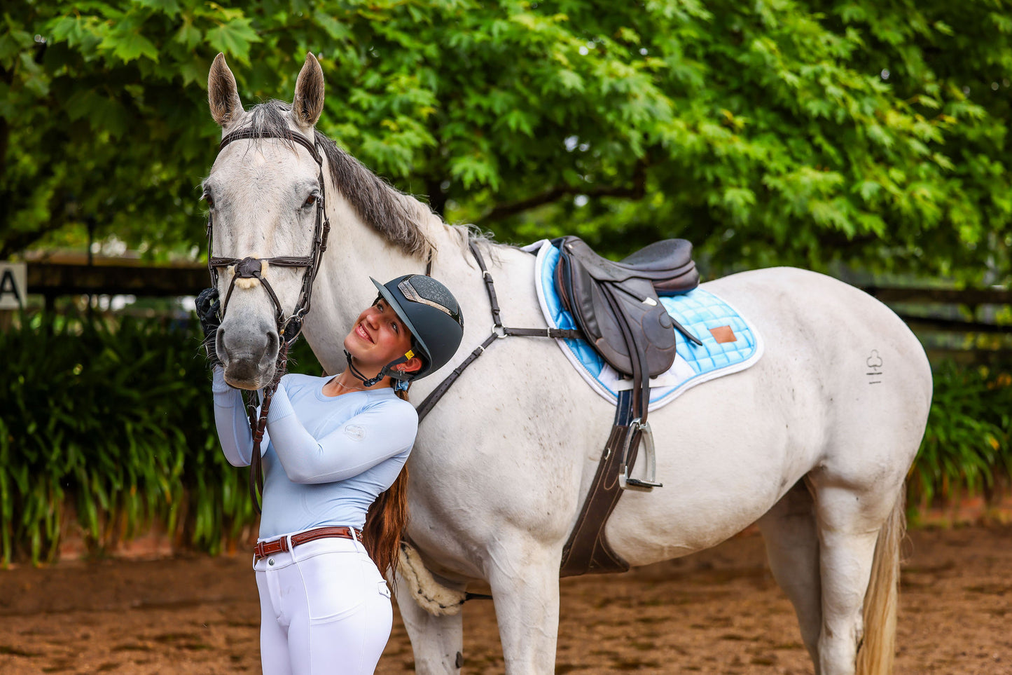 Icy Blue Crystal Deluxe Saddle Pad