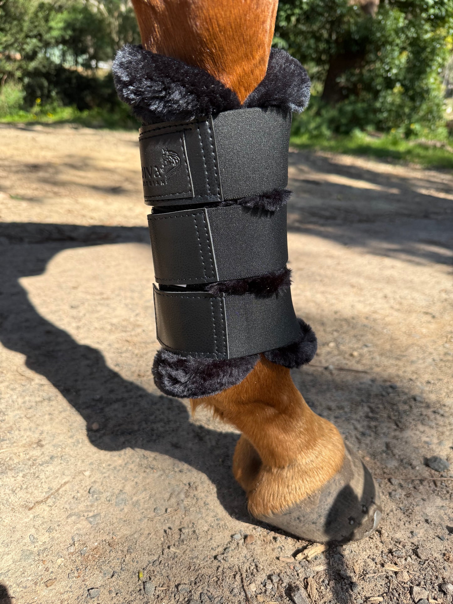 Black Coolflow Brushing Boots with Fur Trim