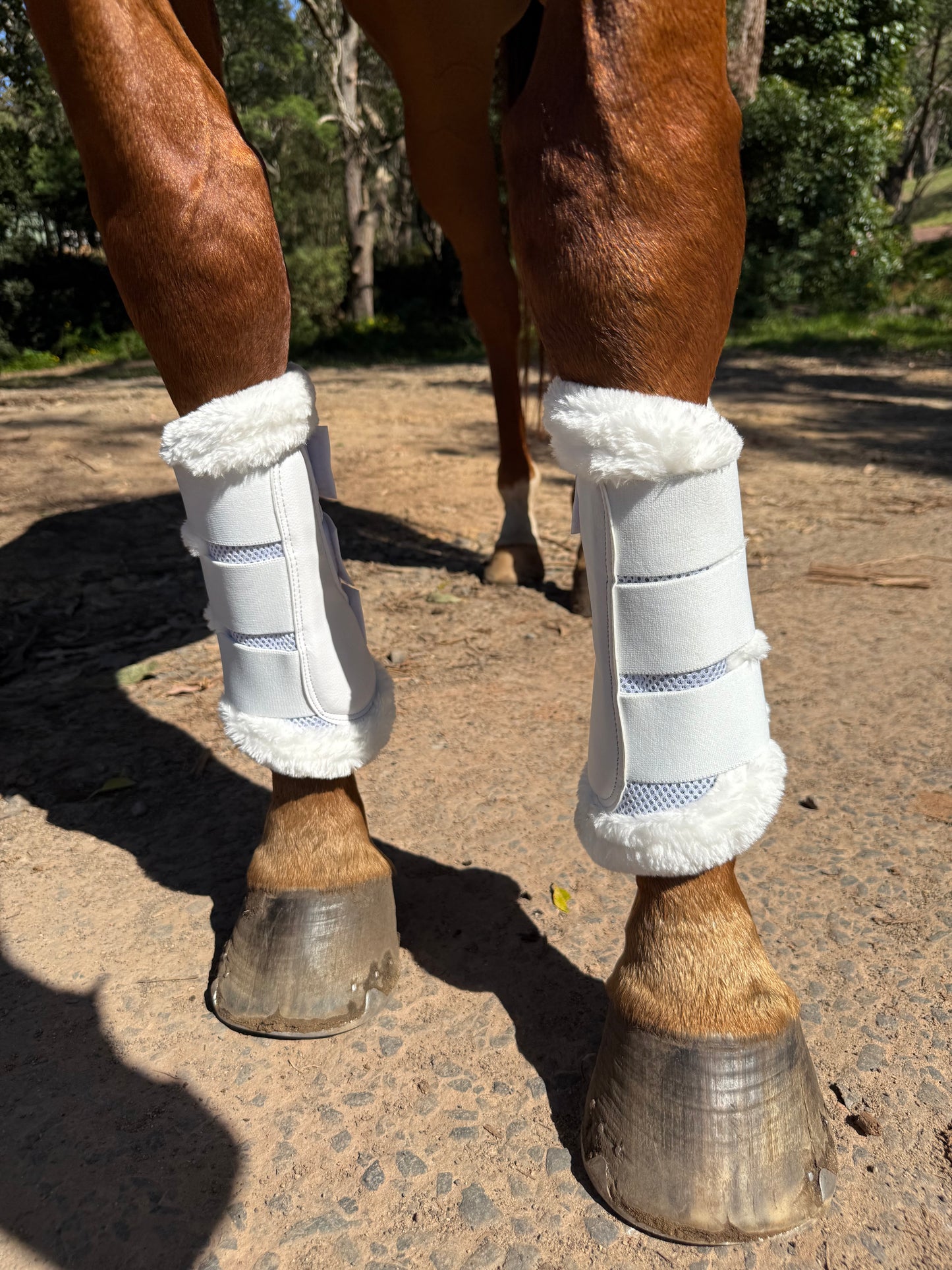 White Coolflow Brushing Boots with Fur Trim