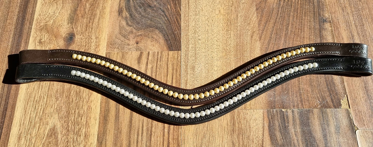 Elegant Silver Pearl Browband