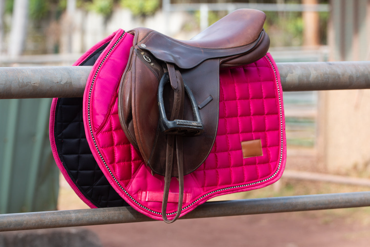 Stereotypical Barbie Deluxe Crystal Satin Saddle Pad