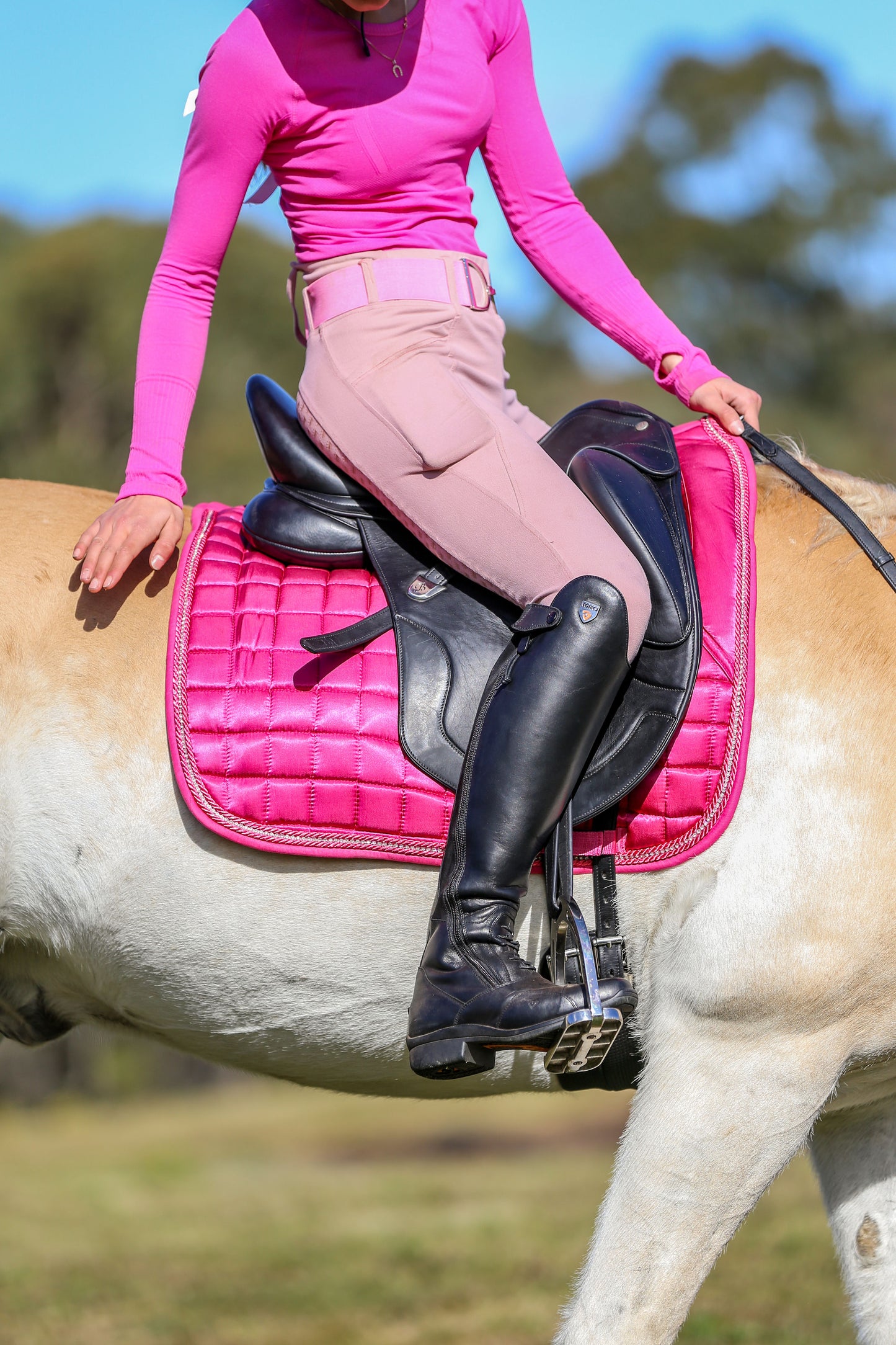 Stereotypical Barbie Deluxe Crystal Satin Saddle Pad