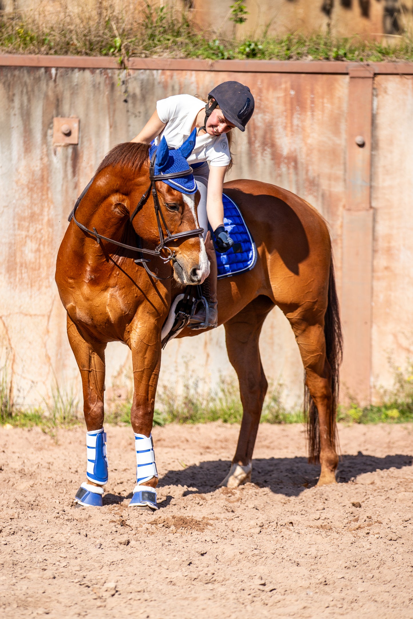 Electric Blue Memory Foam Brushing Boots