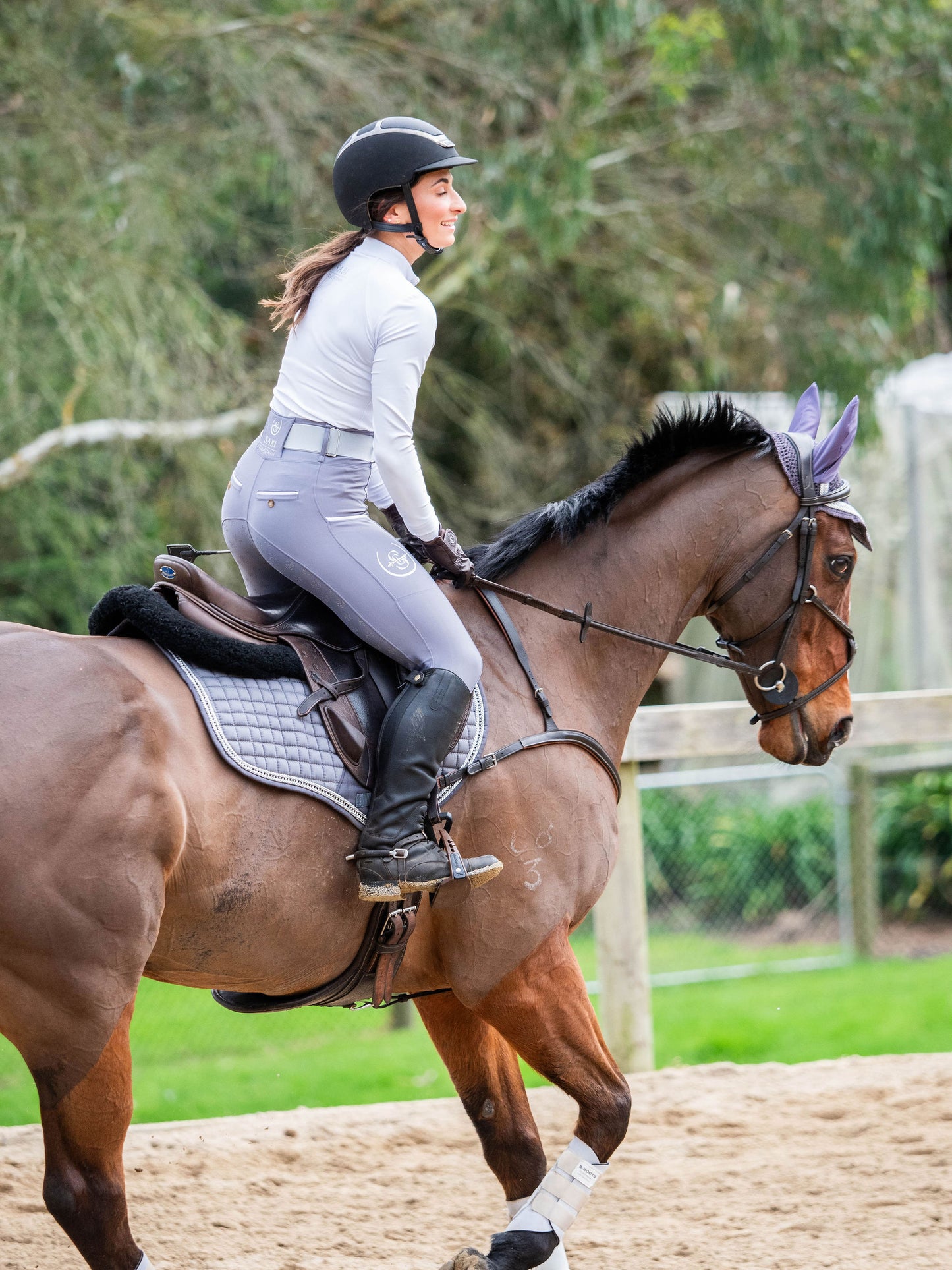 Silver Crystal Classic bamboo Saddle Pad
