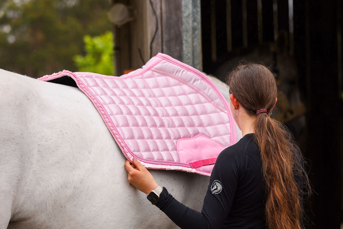 Ruffled Rose Deluxe Saddle Pad