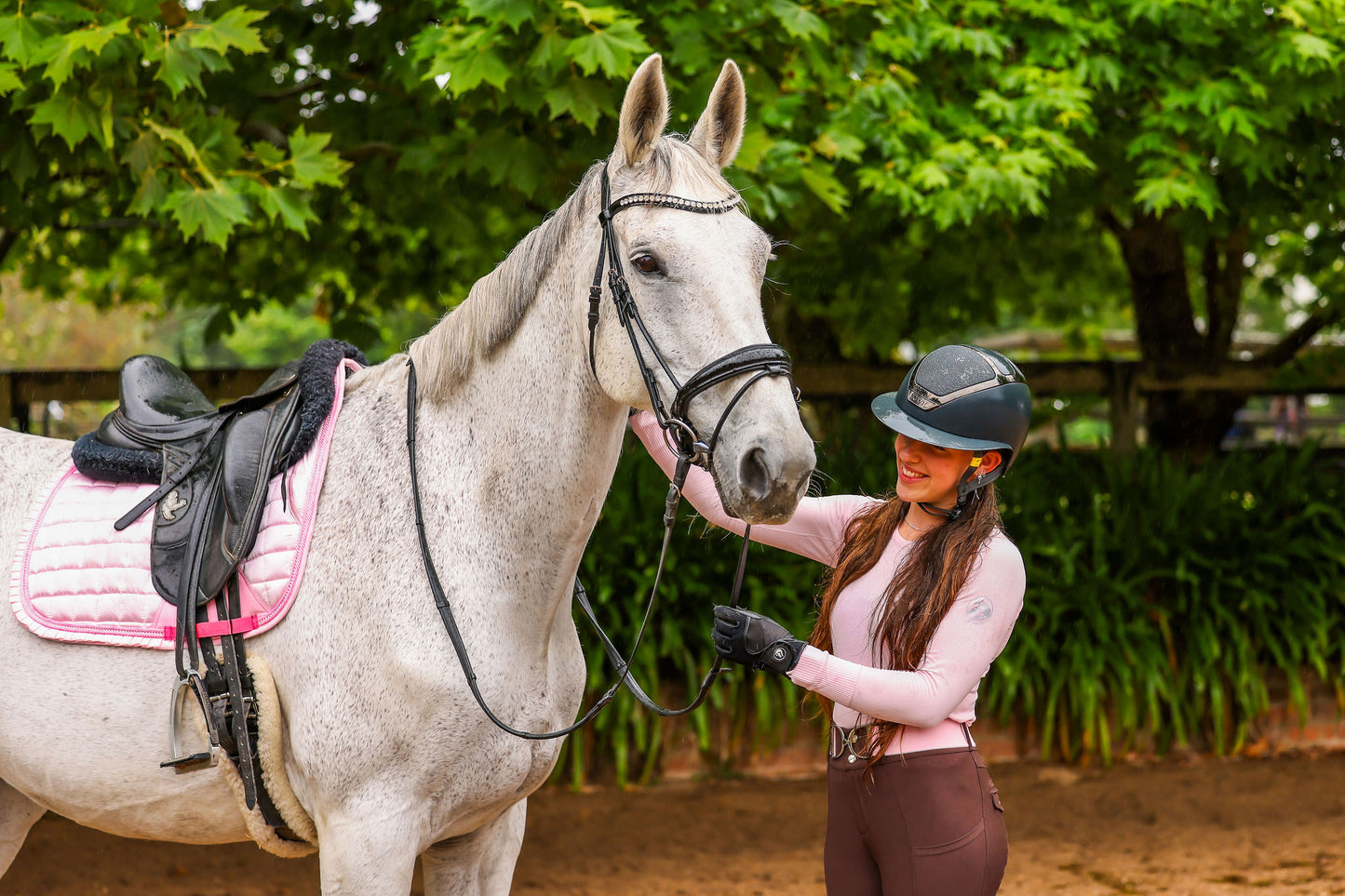 Ruffled Rose Deluxe Saddle Pad