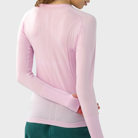 Baby Pink LS Seamless Performance Baselayer