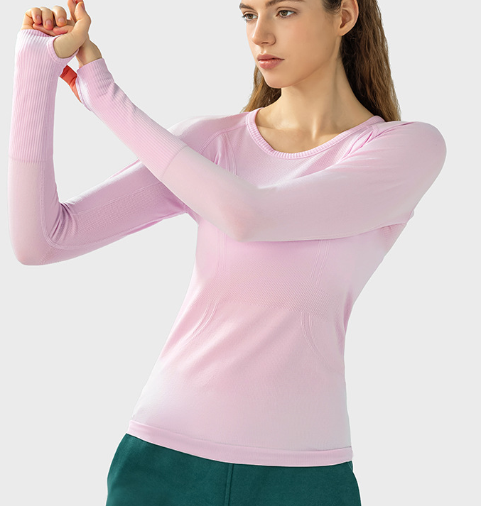 Baby Pink LS Seamless Performance Baselayer