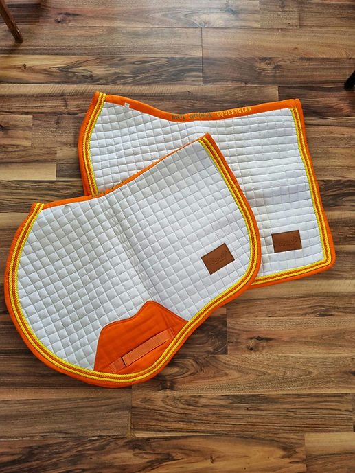 Custom White Saddle Pad
