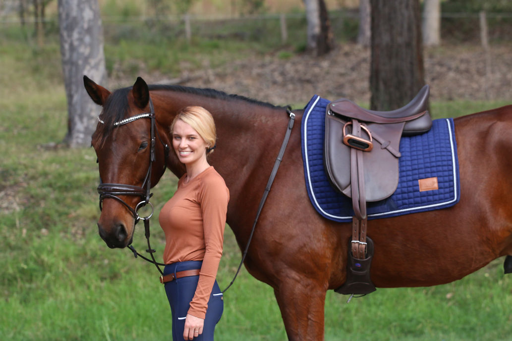 Navy Classic Bamboo Saddle Pad
