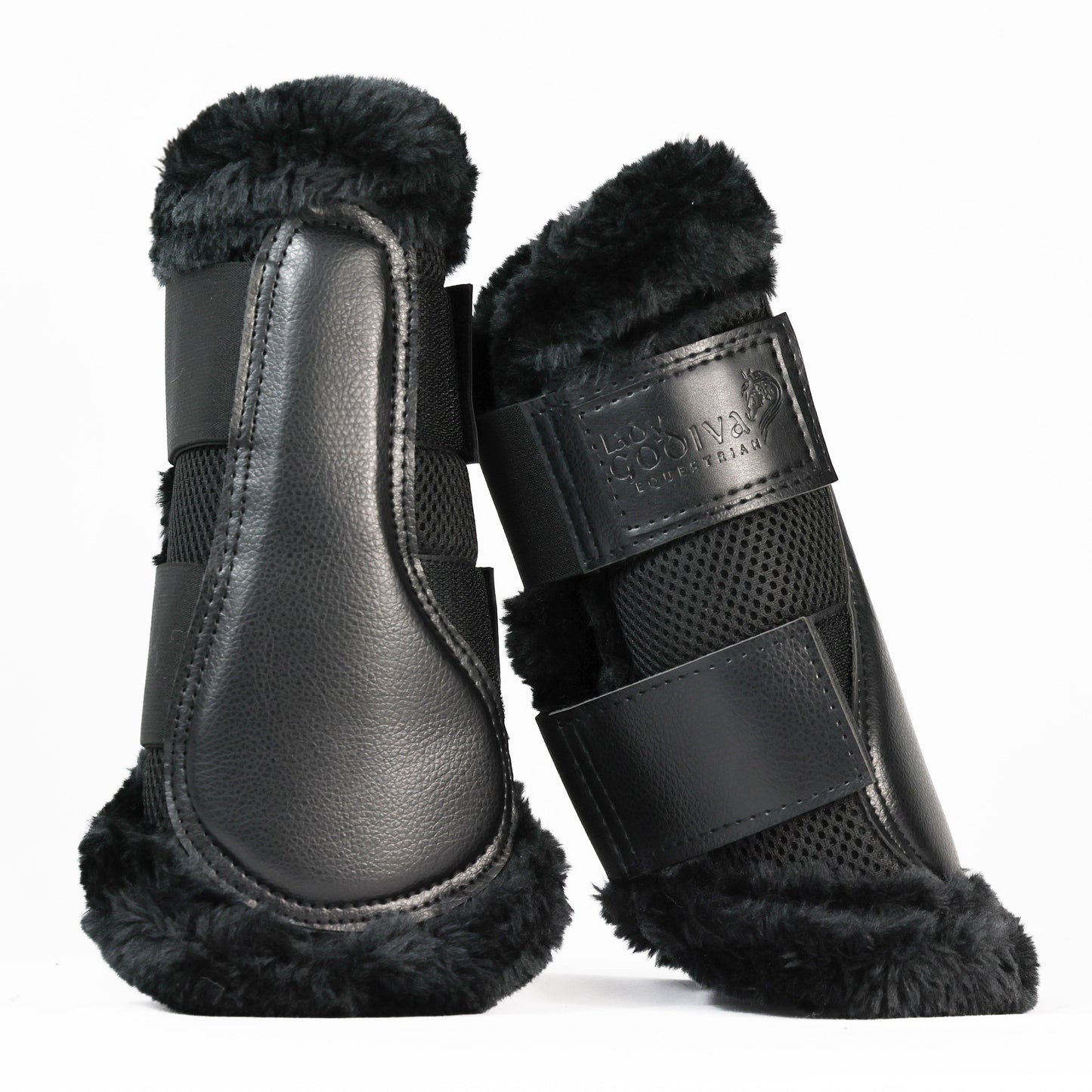 Black Coolflow Brushing Boots with Fur Trim
