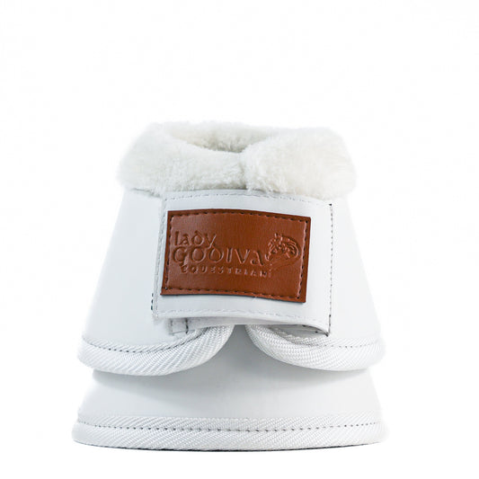 White Faux Fur Bell Boots