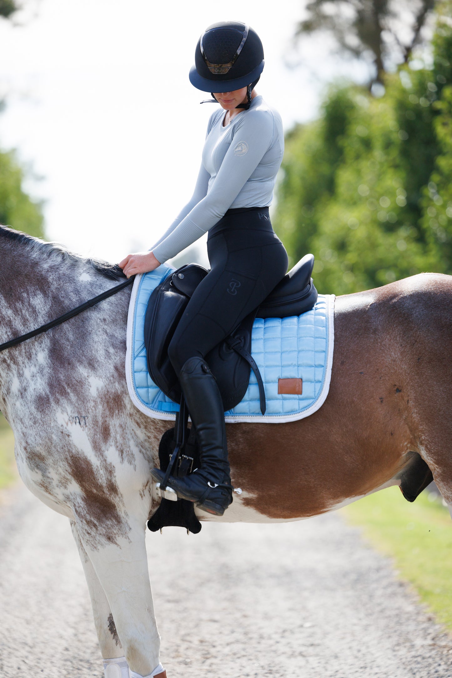 Icy Blue Crystal Deluxe Saddle Pad