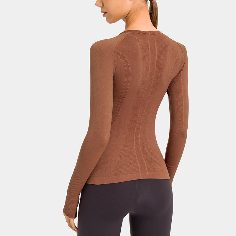 Chestnut Brown LS Seamless Performance Baselayer