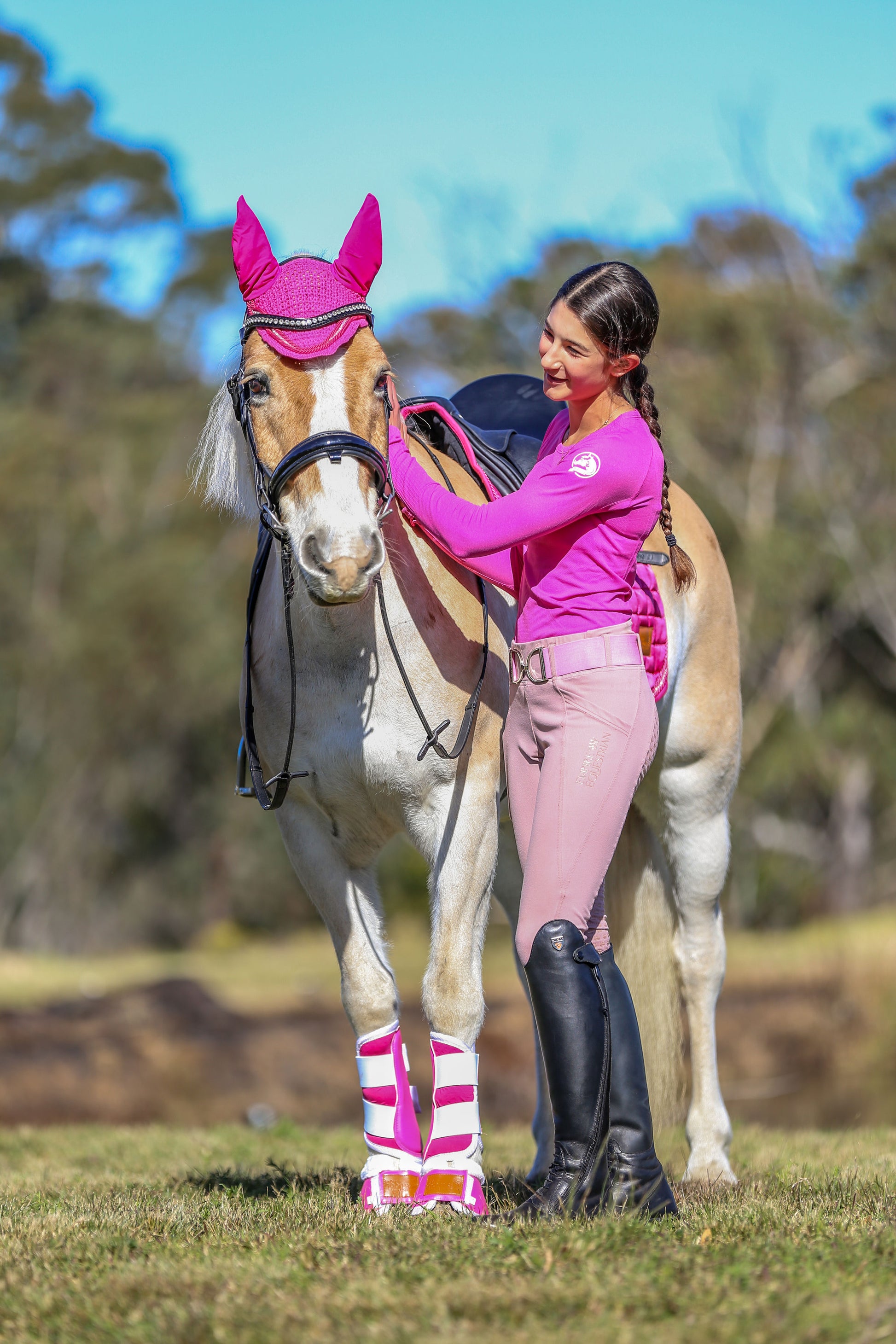 Hot Pink Bell Boots - Main Image