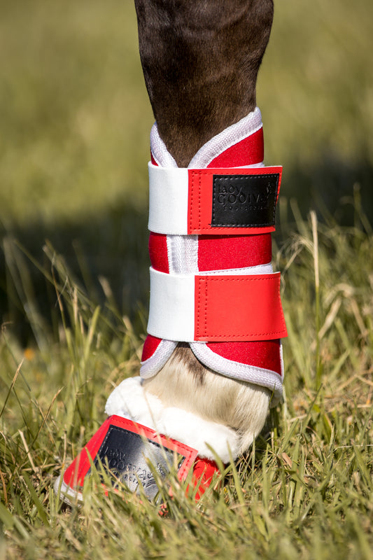 Candy Cane Red Memory Foam Brushing Boots