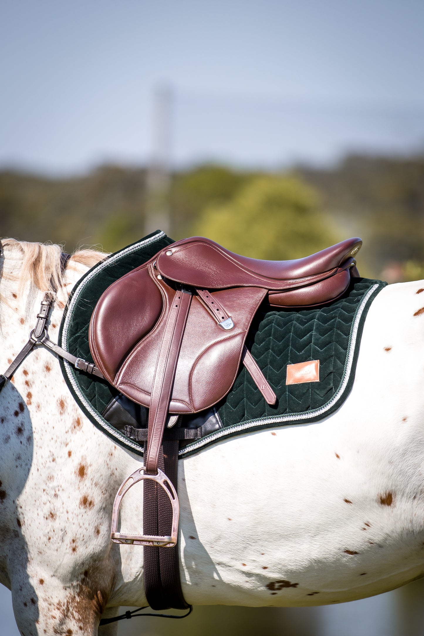 Christmas Tree Luxurious Velvet Saddle Pad