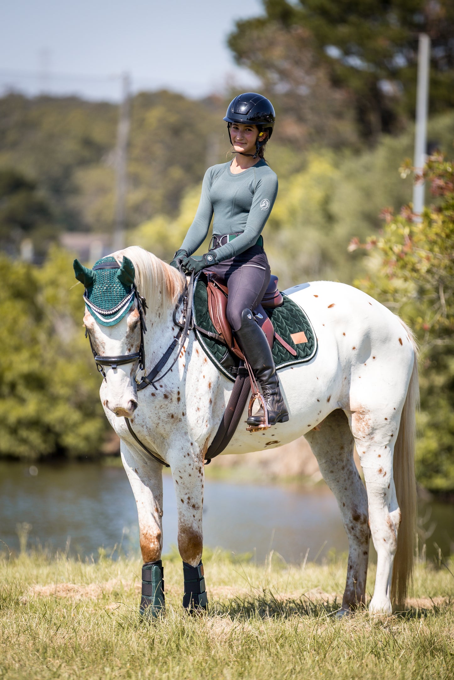 Christmas Tree Luxurious Velvet Saddle Pad