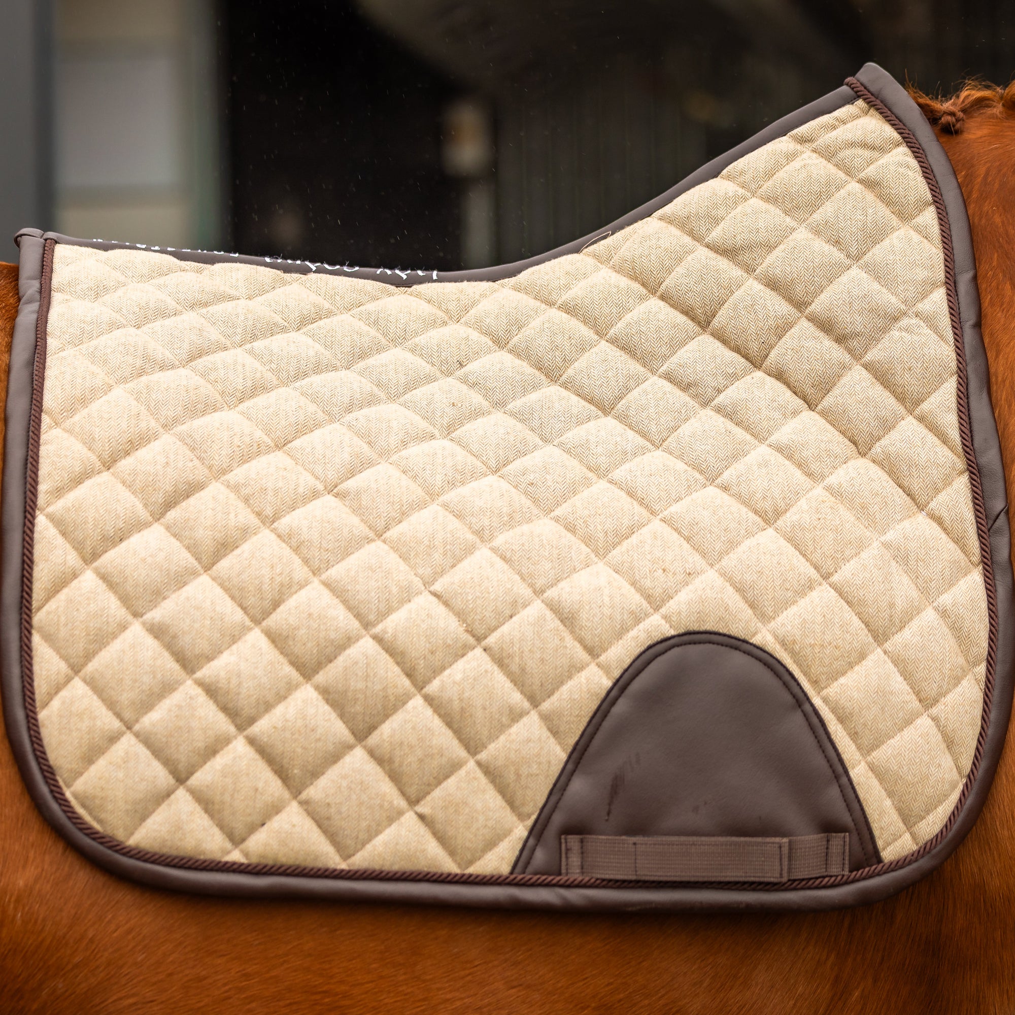 Tweed Saddle Pad - Beige