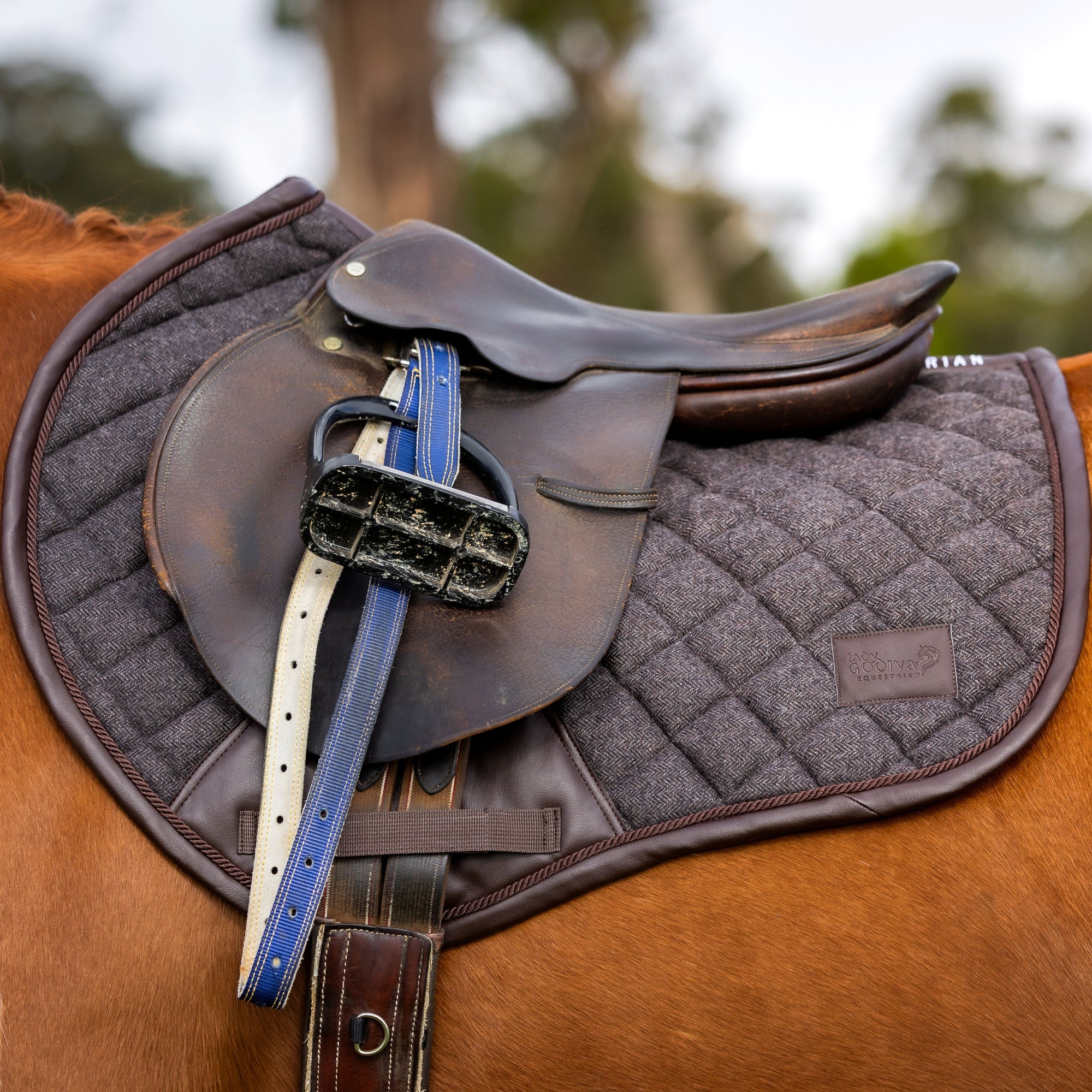Tweed Saddle Pad - Dark Brown