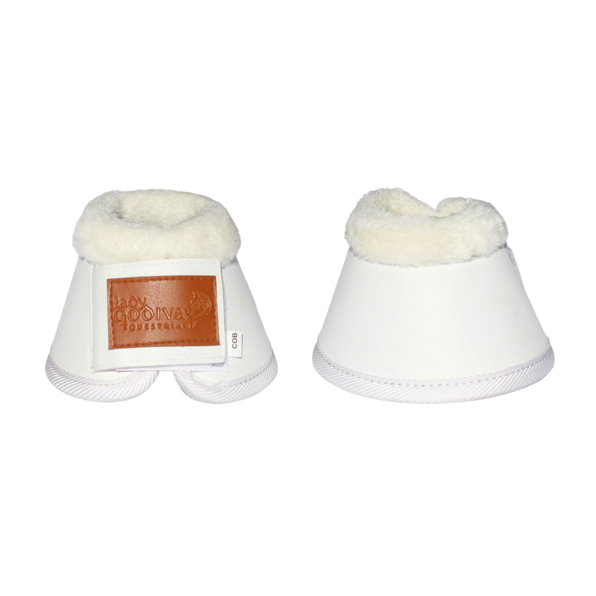 White Faux Fur Bell Boots