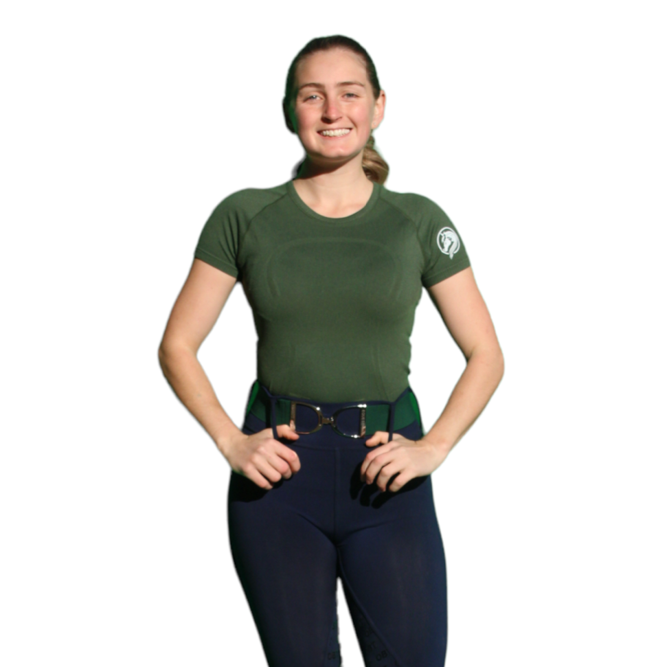 Army Green SS Seamless Performance Baselayer