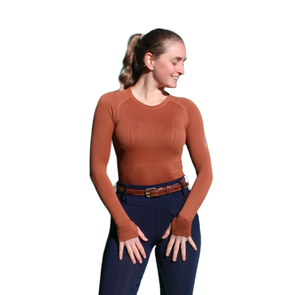 Chestnut Brown LS Seamless Performance Baselayer