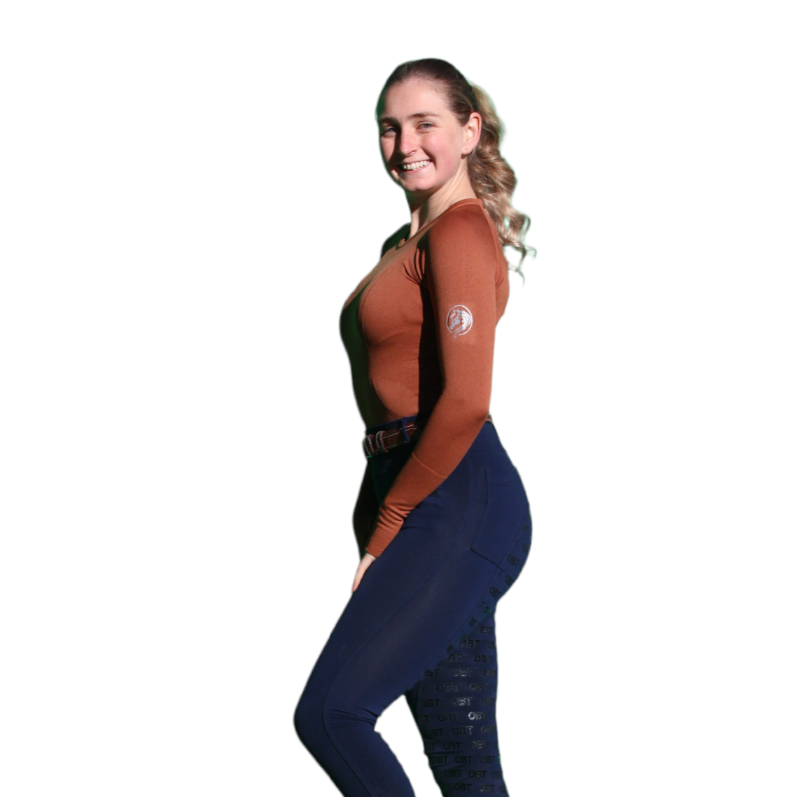 Chestnut Brown LS Seamless Performance Baselayer