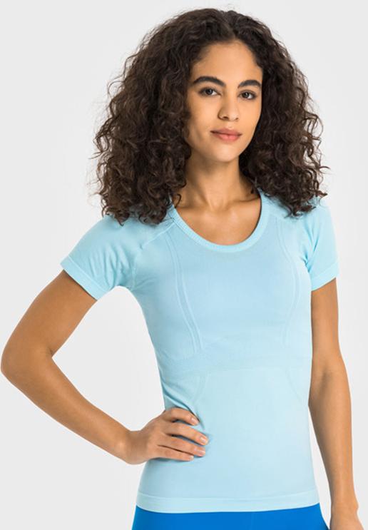 Ice Blue SS Seamless Performance Baselayer