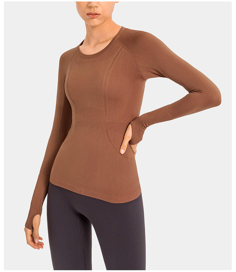 Chestnut Brown LS Seamless Performance Baselayer