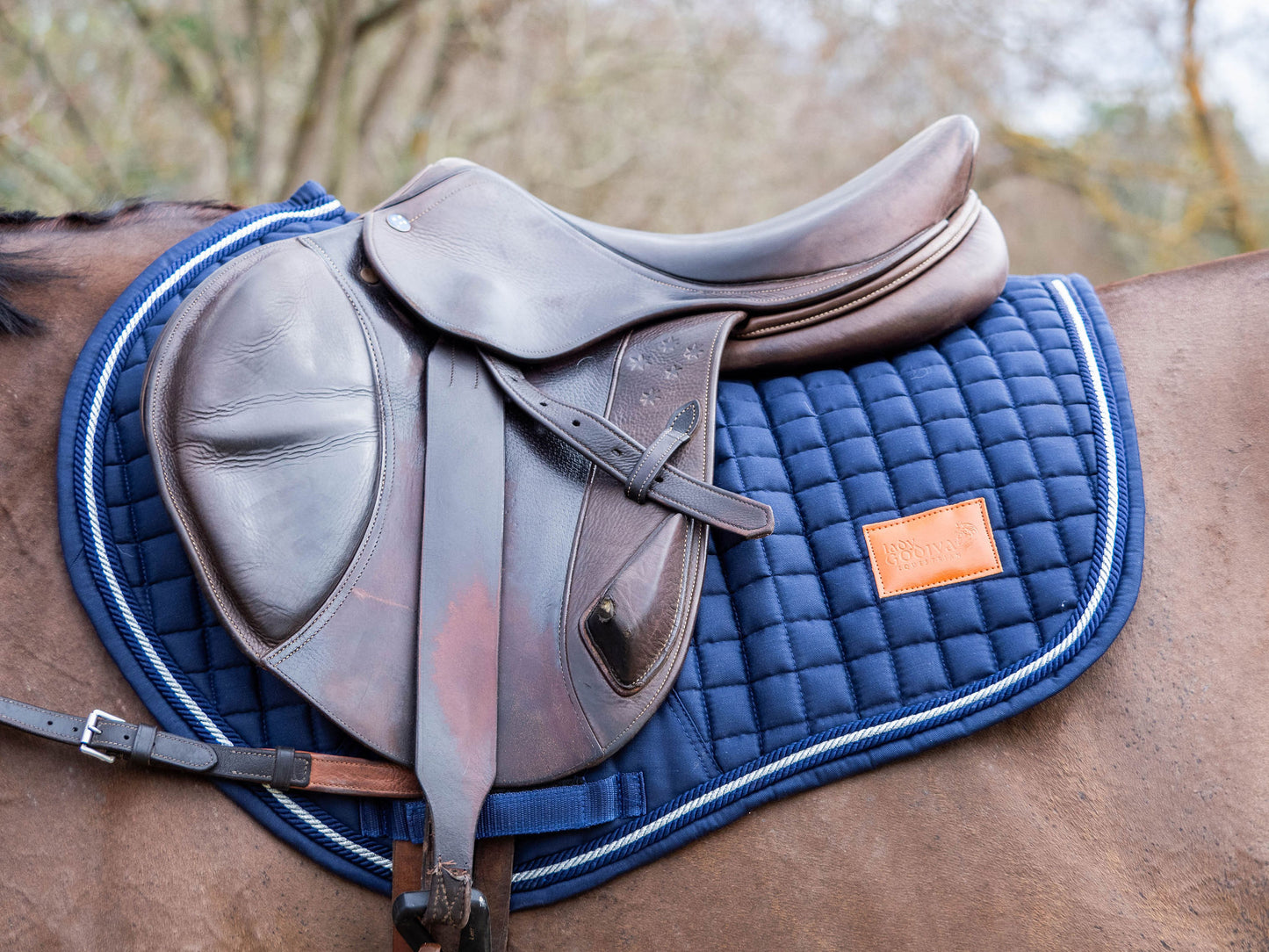 Navy Classic Bamboo Saddle Pad